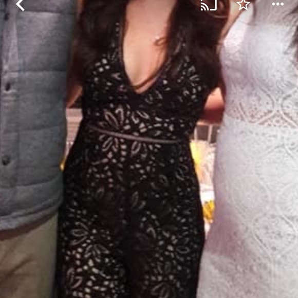 Lulu’s Sexy Black Lace Jumpsuit - Picture 4 of 5